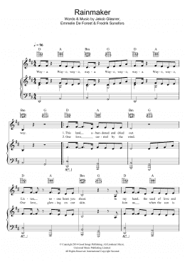 page one of Rainmaker (Piano, Vocal & Guitar Chords)