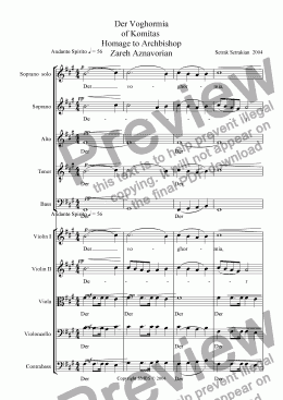 page one of Der Voghormia of