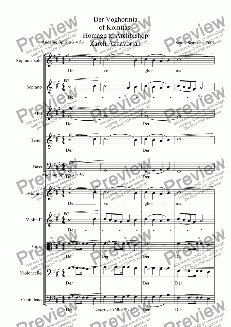 page one of Der Voghormia of