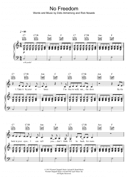 page one of No Freedom (Piano, Vocal & Guitar Chords (Right-Hand Melody))