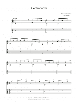 page one of Contradanza (Easy Guitar)