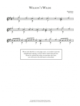 page one of Wilson's Wilde (Easy Guitar)