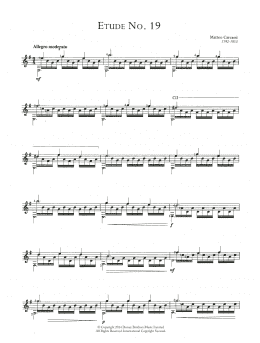 page one of Etude No.19 (Easy Guitar)