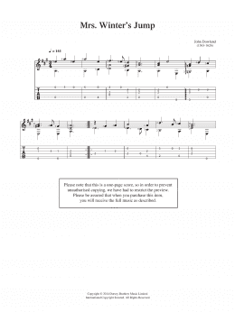 page one of Mrs Winter's Jump (Easy Guitar)