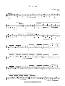 page one of Rondo (Easy Guitar)