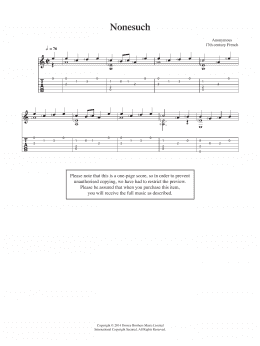 page one of Nonesuch (Easy Guitar)