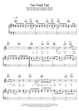 page one of Ten Feet Tall (Piano, Vocal & Guitar Chords)