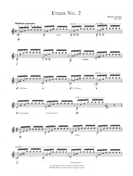 page one of Etude No.2 (Easy Guitar)