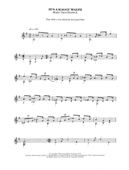 page one of It's A Raggy Waltz (Easy Guitar)