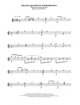 page one of Killing Me Softly With His Song (Easy Guitar)