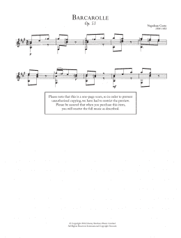 page one of Barcarolle, Op.51 (Easy Guitar)