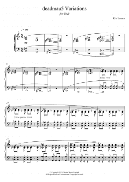 page one of Deadmau5 Variations (Piano Solo)