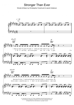 page one of Stronger Than Ever (Piano, Vocal & Guitar Chords)