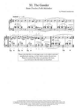 page one of The Gander (Piano Solo)