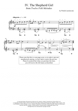 page one of The Shepherd Girl (Piano Solo)