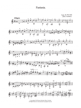 page one of Fantasia (Solo Guitar)