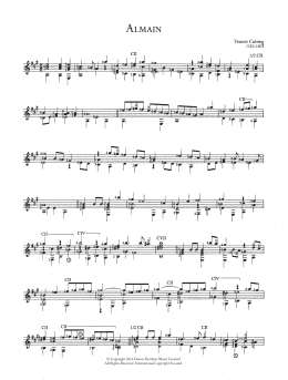 page one of Almain (Solo Guitar)