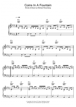 page one of Coins In A Fountain (Piano, Vocal & Guitar Chords)
