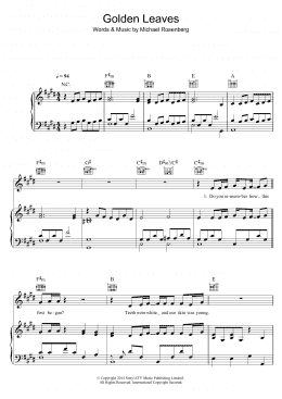 page one of Golden Leaves (Piano, Vocal & Guitar Chords)