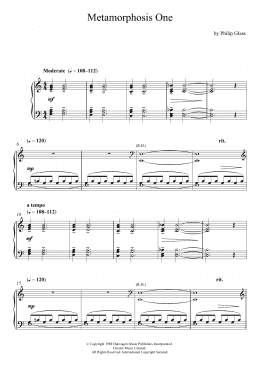 page one of Metamorphosis One (Piano Solo)