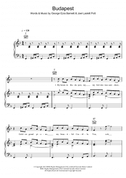 page one of Budapest (Piano, Vocal & Guitar Chords (Right-Hand Melody))
