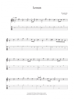 page one of Lesson (Solo Guitar)