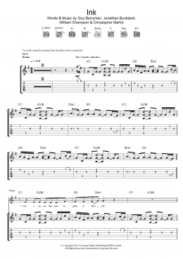 page one of Ink (Guitar Tab)