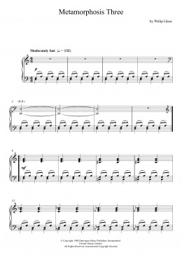 page one of Metamorphosis Three (Piano Solo)