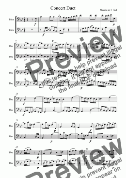 page one of Concert Duet for Two Tubas