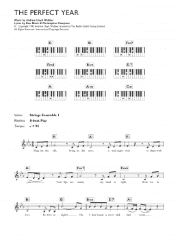 page one of The Perfect Year (from Sunset Boulevard) (Piano Chords/Lyrics)