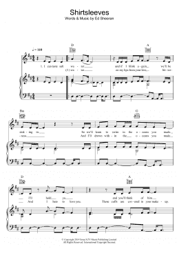 page one of Shirtsleeves (Piano, Vocal & Guitar Chords)