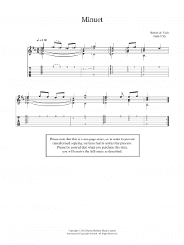 page one of Minuet (Easy Guitar)
