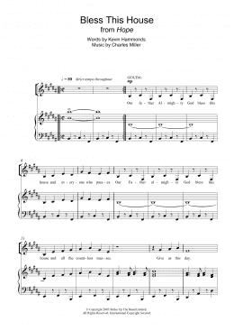 page one of Bless This House (From 'Hope') (Piano & Vocal)