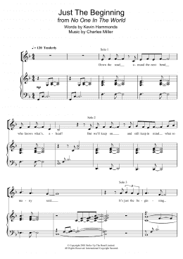 page one of Just The Beginning (From No One In The World) (Piano & Vocal)
