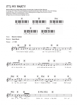 page one of It's My Party (Piano Chords/Lyrics)