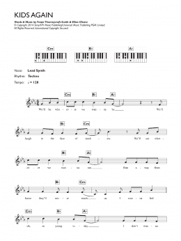 page one of Kids Again (Piano Chords/Lyrics)