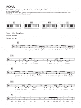 page one of Roar (Keyboard (Abridged))