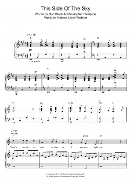 page one of This Side Of The Sky (from 'Stpehen Ward') (Piano & Vocal)