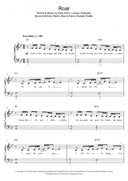 page one of Roar (Beginner Piano (Abridged))