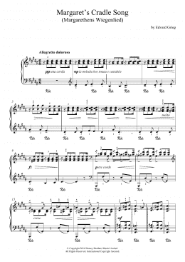 page one of Margaret's Cradle Song (Margarethens Wiegenlied) (Piano Solo)