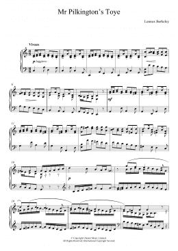 page one of Mr. Pilkington's Toye (Piano Solo)