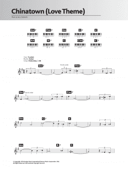 page one of Chinatown (Love Theme/Jake And Evelyn) (Piano Chords/Lyrics)