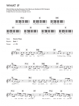 page one of What If? (Piano Chords/Lyrics)