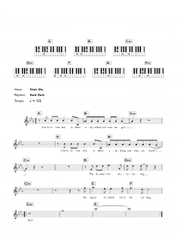 page one of Square One (Piano Chords/Lyrics)