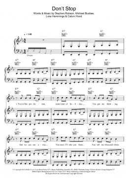 page one of Don't Stop (Piano, Vocal & Guitar Chords)