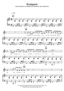 page one of Budapest (Piano, Vocal & Guitar Chords)