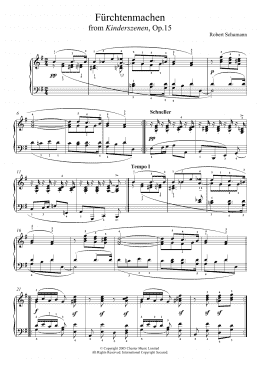 page one of Furchtenmachen (Piano Solo)