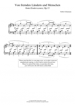 page one of From Foreign Lands And People (from Scenes From Childhood) (Piano Solo)