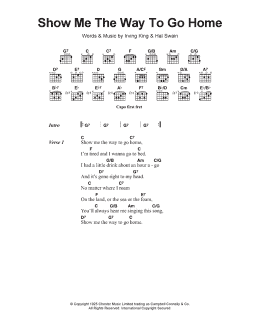 page one of Show Me The Way To Go Home (Guitar Chords/Lyrics)