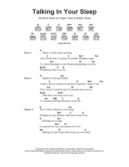 page one of Talking In Your Sleep (Guitar Chords/Lyrics)